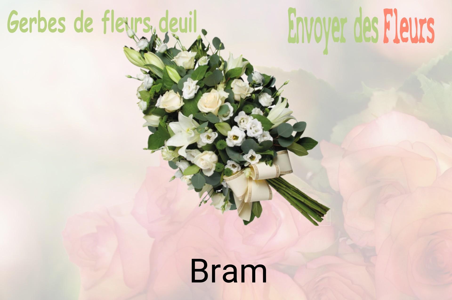 Gerbe de fleurs de deuil livrée à Bram